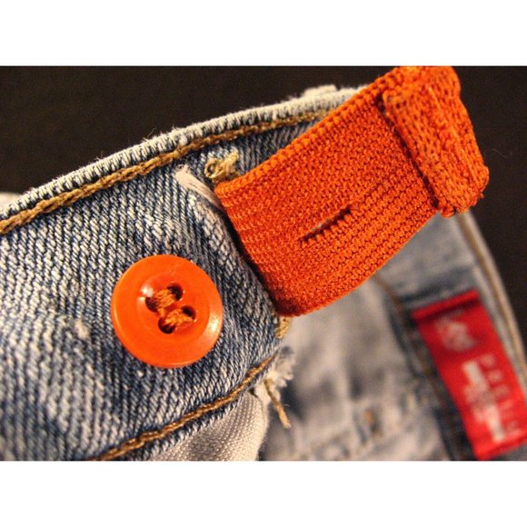 LEE Womans Premium Select CUTOFF JEANS SHORTS 25 MEASURED Blue Denim Daisy Dukes - Picture 8 of 11